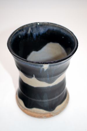 Black And Beige Tall Vase (2)