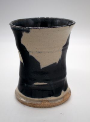 Black And Beige Tall Vase (3)