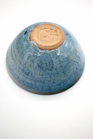 Blue Crackled Bowl (2)