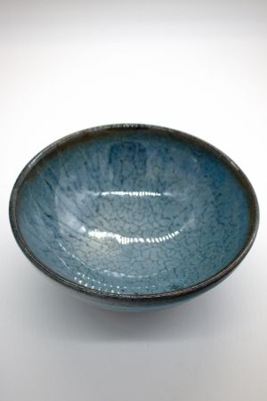 Blue Crackled Bowl (4)