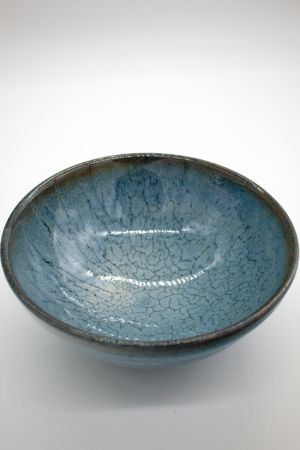 Blue Crackled Bowl (5)