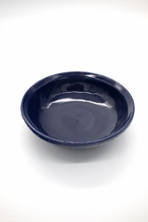 Blue Textured Bowl Small Foot (4)