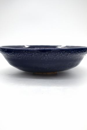 Blue Textured Bowl Small Foot (6)