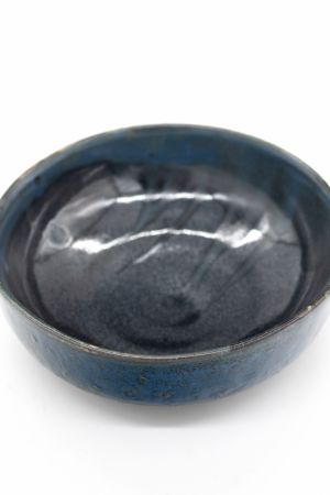 Blue And Black Textured Bowl (1)