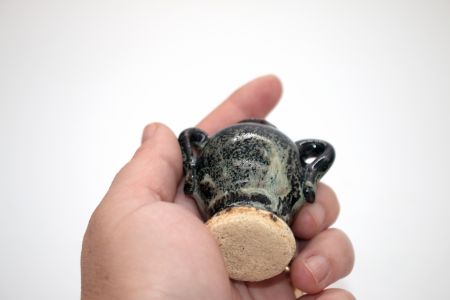 Minature Speckled Black Vase (5)