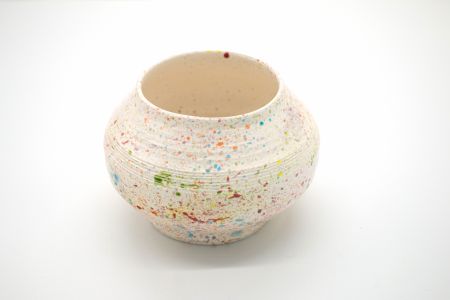 Rainbow Speckled Vase- View 2